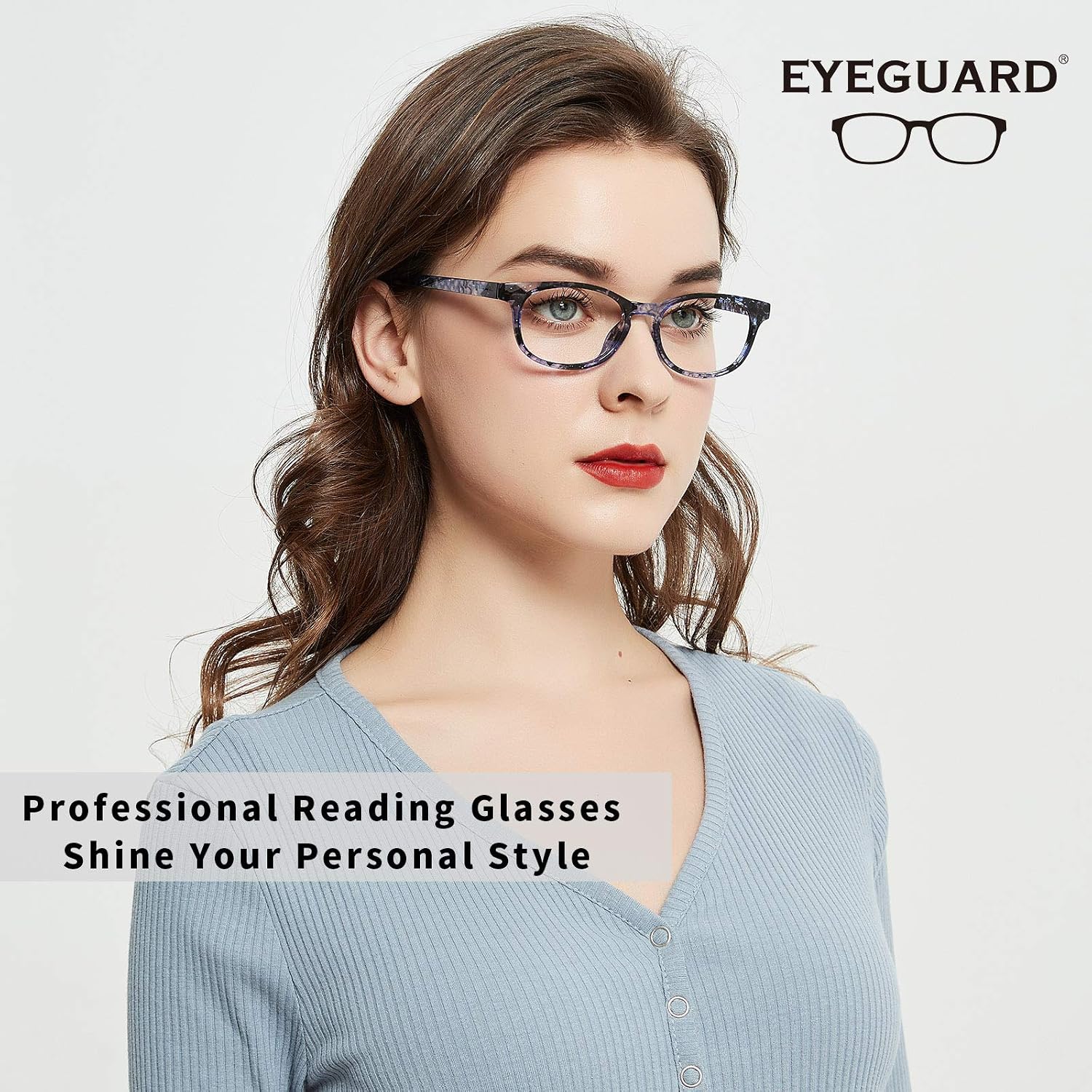 EYEGUARD Reading Glasses 4-Pack Stylish Pattern Frame Readers Fashion Ladies Glasses for Women (4 Color, +1.00) - Image 4