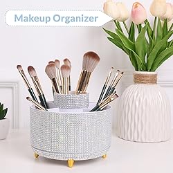 SKYDUE 360 Degree Rotating Desk Organizer, Shining