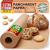 260 Sq.Ft Unbleached Parchment Paper for Baking – Roll with Cutter, Heavy Duty Non-Stick Brown Parchment for Baking, Cooking,