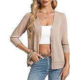 GRACE KARIN Cardigans for Women Trendy 3/4 Sleeve Lightweight Cardigan Spring Button Down Sweater Tops 2026