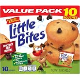 (Value Pack) Little Bites Chocolatey Chip Muffins, 10 individual packs, (1.5 oz each), Made with Real Chocolate Chip Mini Muffins, 15 oz Multipack