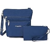 Baggallini Pocket Crossbody Bags for Women 8x8 Small Lightweight Durable Water-resistant Travel Purse W/Rfid