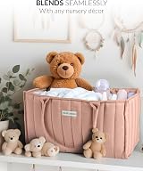 love & lullabies Nappy Caddy Organiser Blush Pink Baby Basket view 4