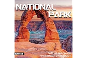 BLYYIEER 2024 Wall Calendar, NATIONAL PARKS Calendars 14 Months,2024 Monthly Calendars Nov.2023-Dec.2024, Wall Calendar 2023-2024,Thick Glossy Paper, Organizing & Planning & Giftable