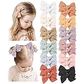 Niceye 24 PACK Baby Girl Hair Clips Set, Hair Bows Barrettes Handmade Accessories Alligator Clip for Babies Infant Toddlers Kids in Pairs