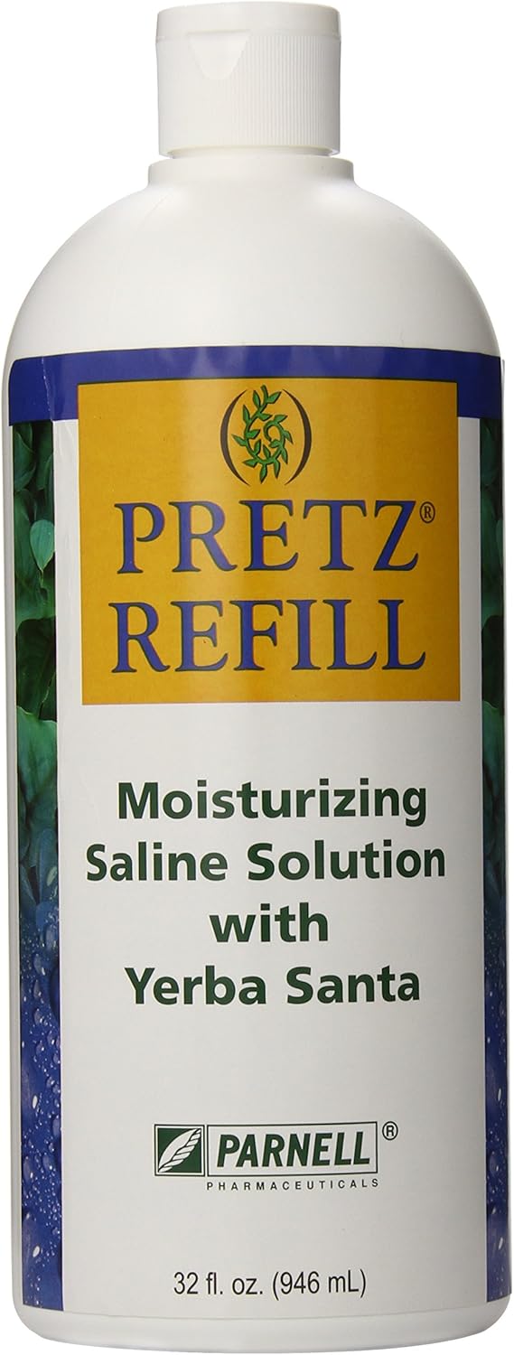 Pretz Refill Moisturizing Saline Solution with Yerba Santa, 32 Fluid Ounce: Health & Personal Care
