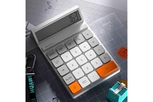 Holotioee 12 Digits Desktop Calculator with Large LCD Display and Sensitive Button, for Home, Office, School, Class and Business, 4 Function Small Basic Calculators for Desk