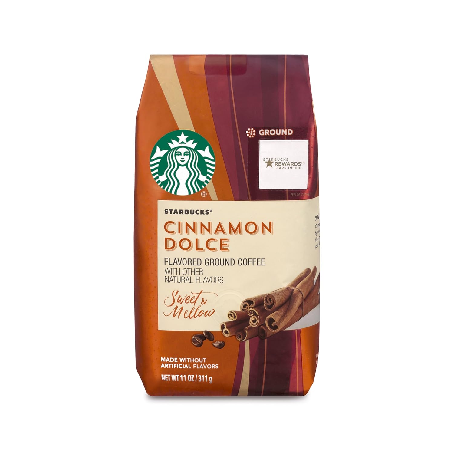 Starbucks Flavored Ground Coffee &mdash; Cinnamon Dolce &mdash; No Artificial Flavors &mdash; 1 bag (11 oz.)