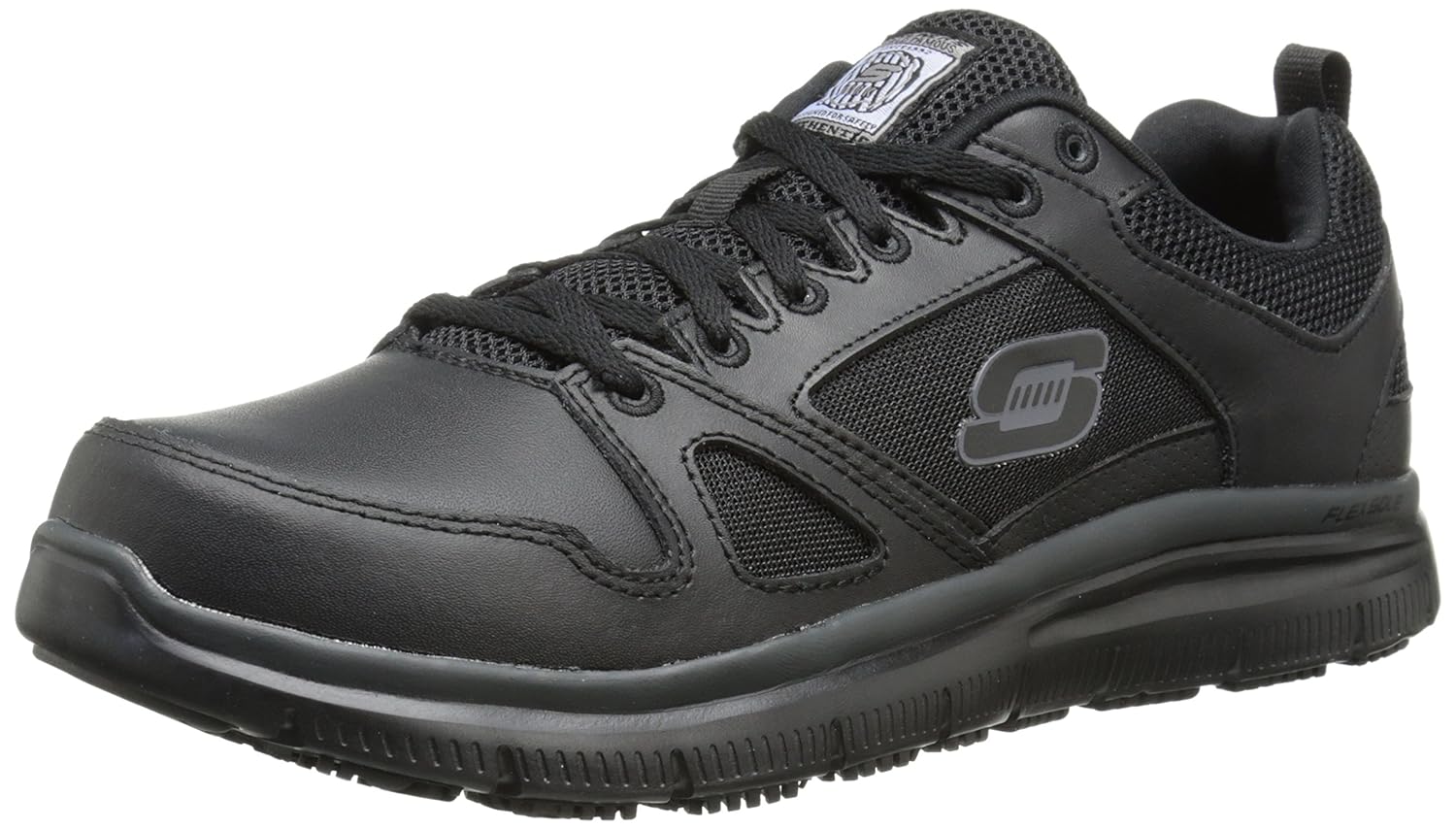 Skechers for Work Men s Flex Advantage Slip Resistant Oxford Sneaker