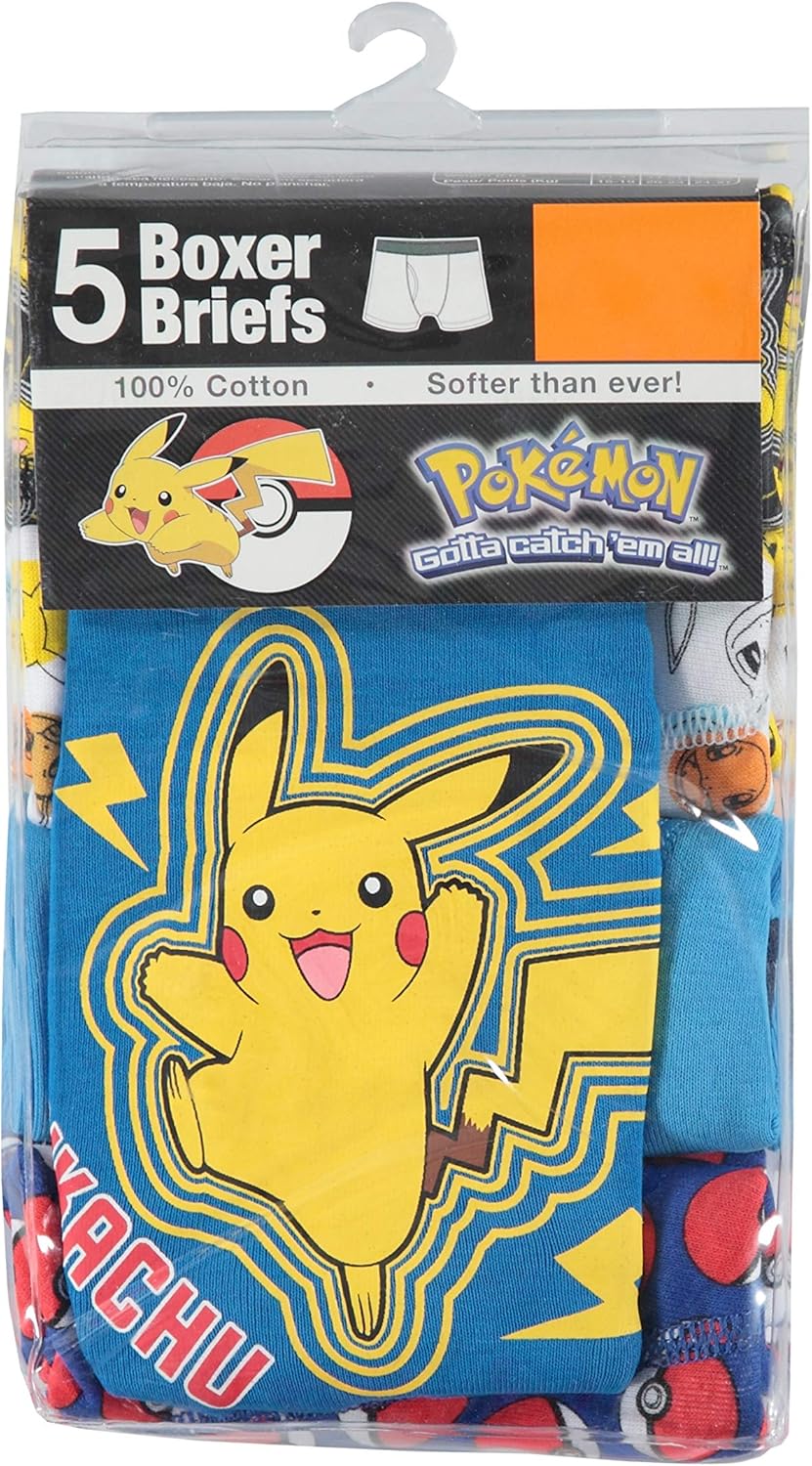 Handcraft Little Boys' Pokemon 5pk Boxer Briefs, Asst, 6: Clothing