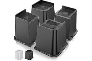 USION Bed Risers 6 inch,L Shape Oversized Furniture Risers 4 Pack Lifts Up to 5000lbs,Table Risers,Risers for Bed Frame, Bed Height Risers,Couch Sofa Riser,Desk Risers (Black)