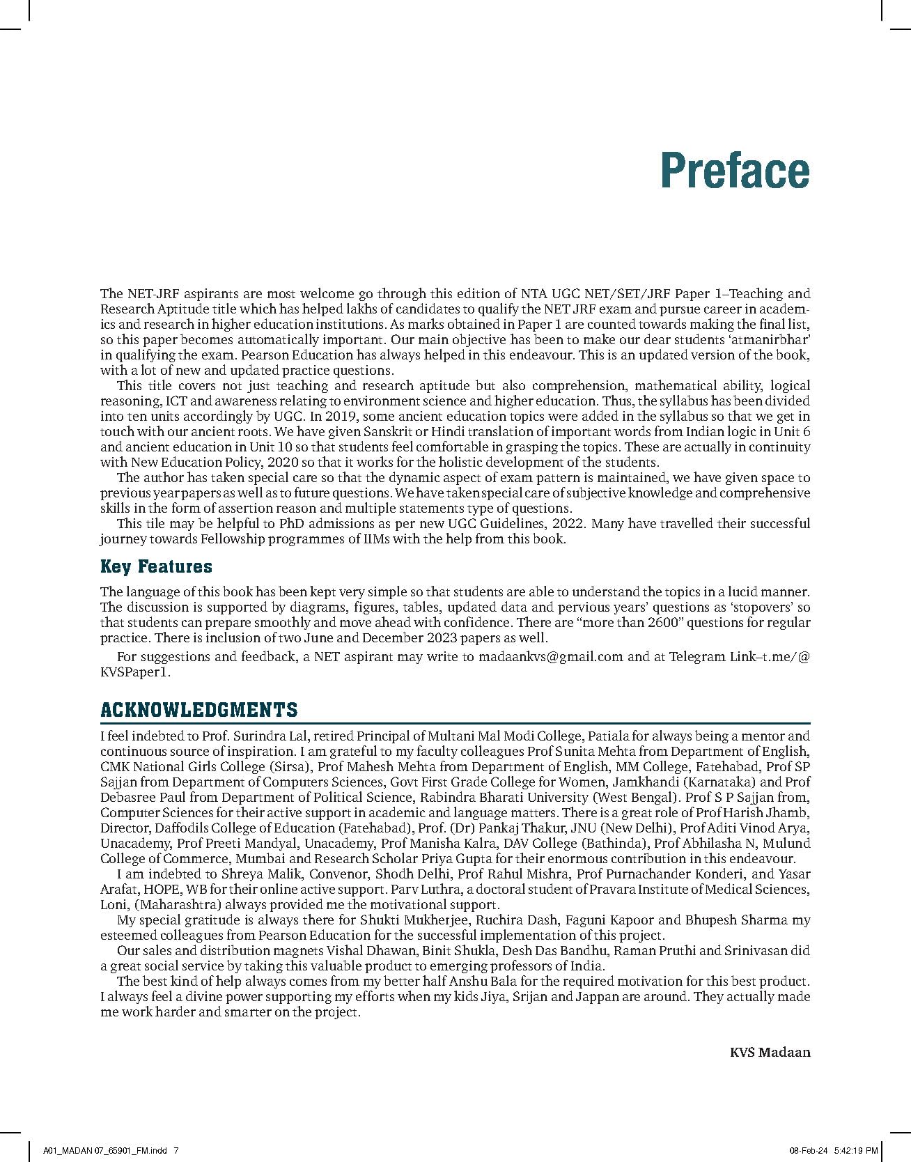 NTA UGC NET '24 Paper 1 By Kvs Madaan|Teaching And Research Aptitude Net/Set/Jrf|Includes 2023 paper (3 Sets) & 23 years chapter wise solved previous year questions|Includes 2600 questions 4