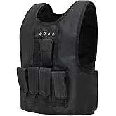 XIELIXIA Kids Tactical Vest, Adjustable Army Costume, Boys Girls Outdoor Paintball Airsoft Gear