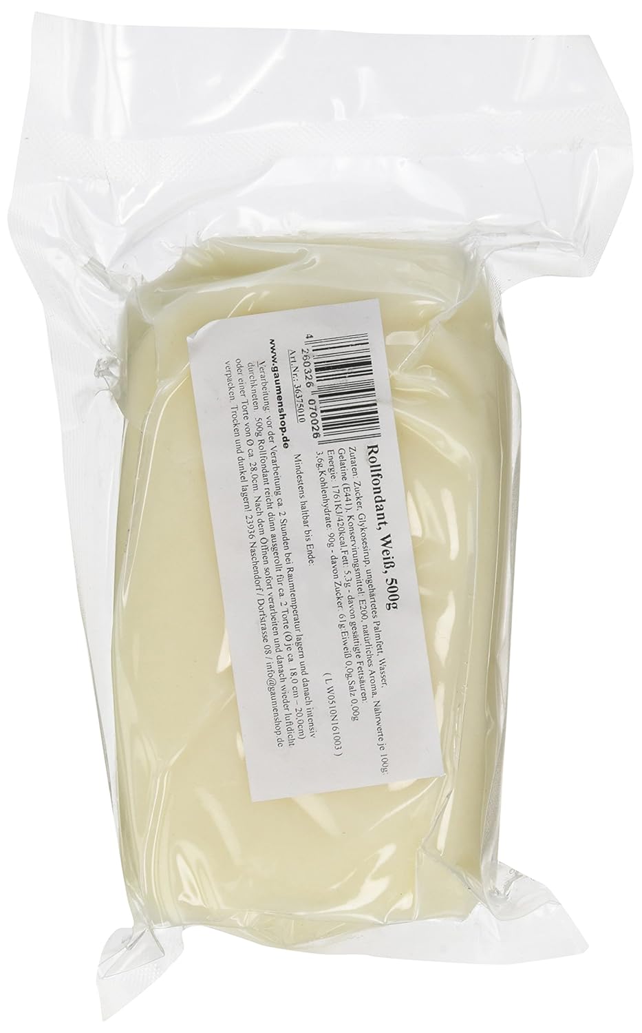 Fondant Weiß 500g Rollfondant Tortendeko Weiß 500g von Gaumenshop