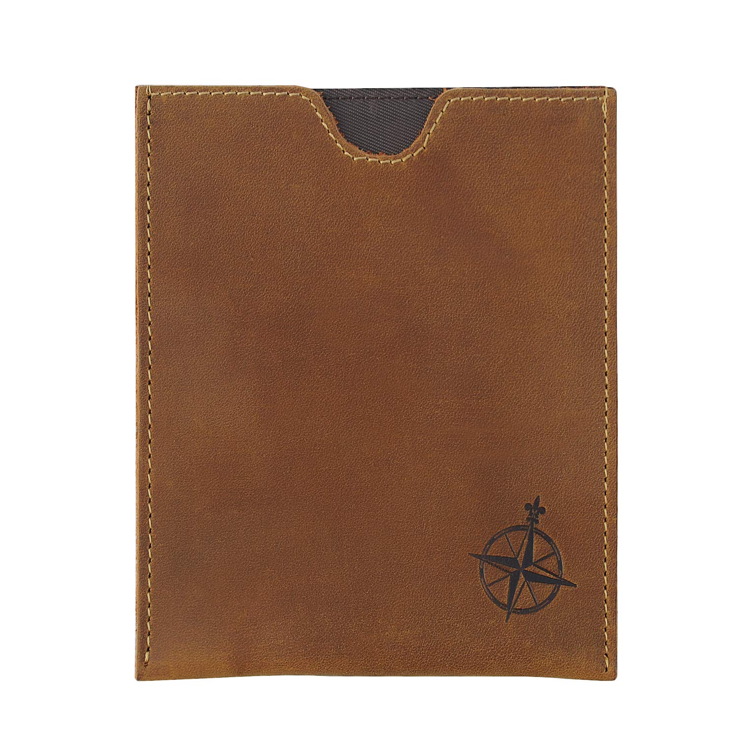 WANDERINGS Leather Passport Holder - Ideal for Travel - Handmade Genuine Leather Wallet with Passport Pocket and Card Slots - RFID Blocking for Security Against Data Theft