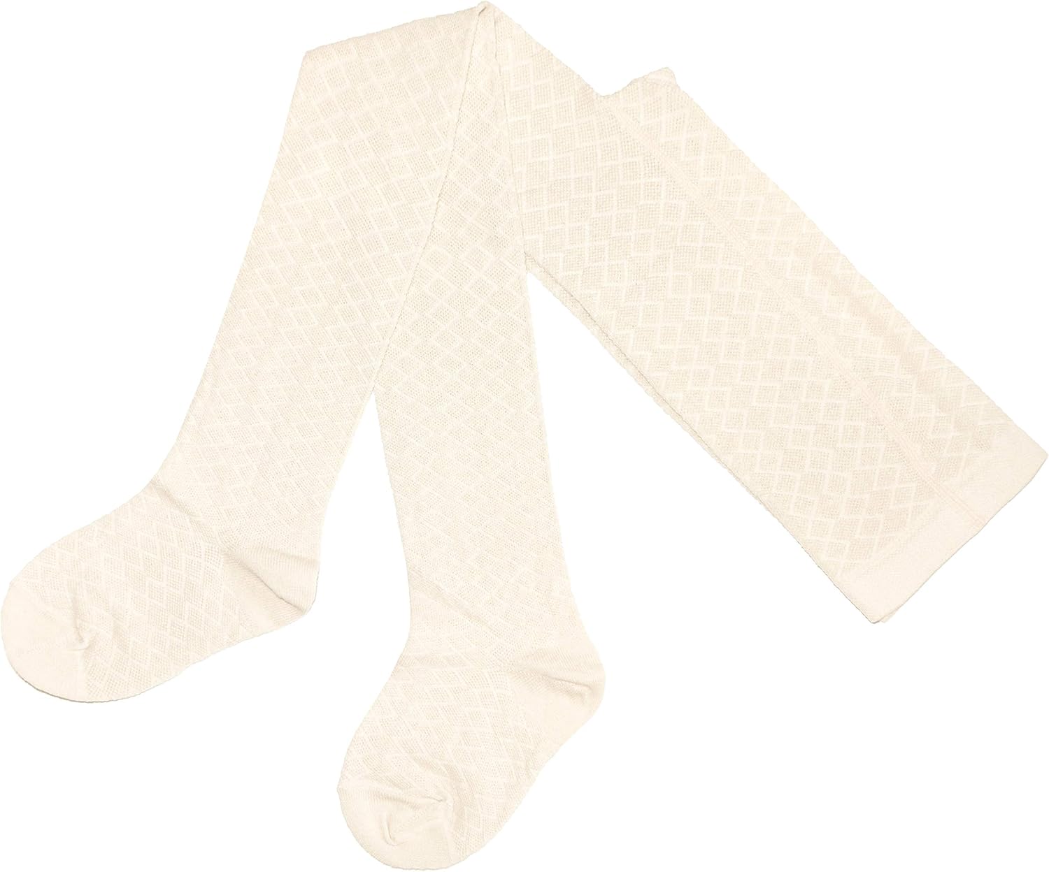 Weri Spezials Mädchen Strumpfhose - Baumwolle Filet Große Rhombe - 82% Baumwolle