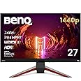 BenQ MOBIUZ EX270QM 27” 1ms 240Hz QHD Gaming Monitor, IPS, HDRi Technology, DisplayHDR 600, AMD FreeSync Premium Pro, 98% DCI-P3, 2.1ch Built-in Speakers, HDMI 2.1, Eye-Care, Bezel-Less