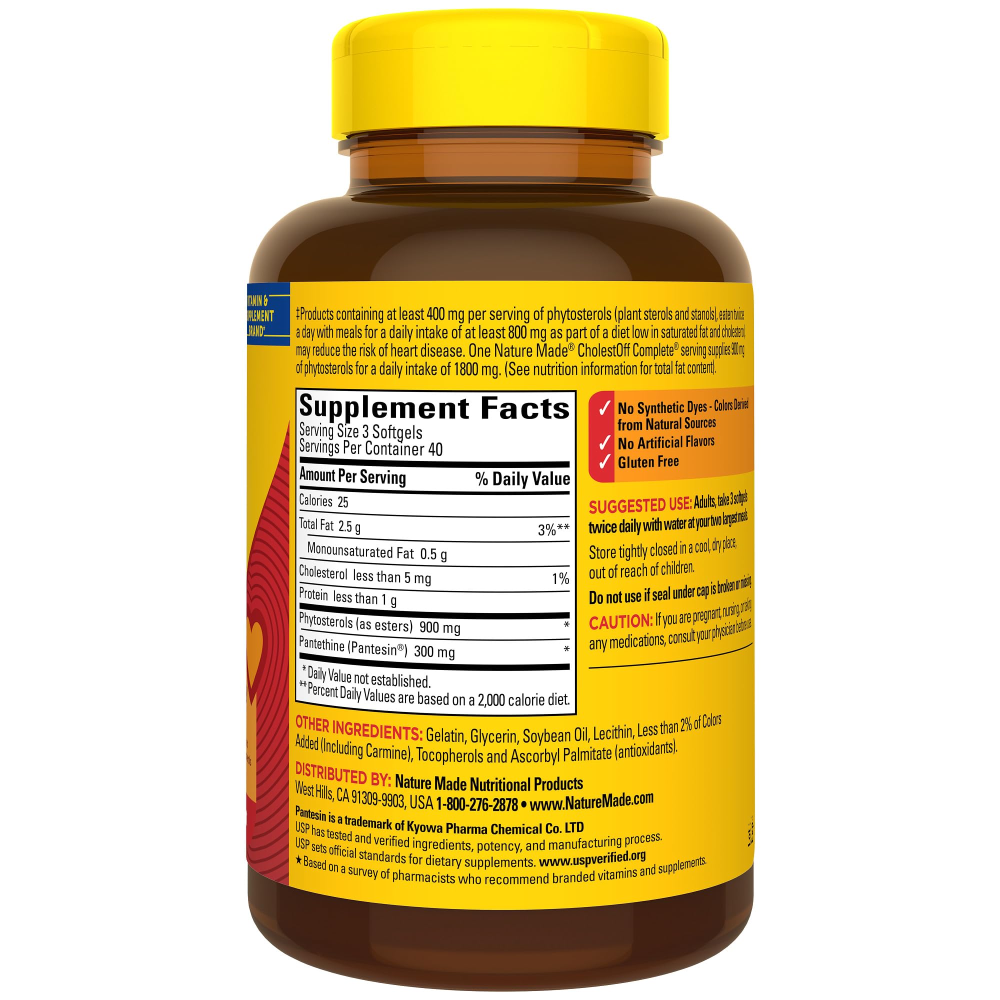 Nature Made CholestOff Complete, 120 Softgels, 20 Day Supply