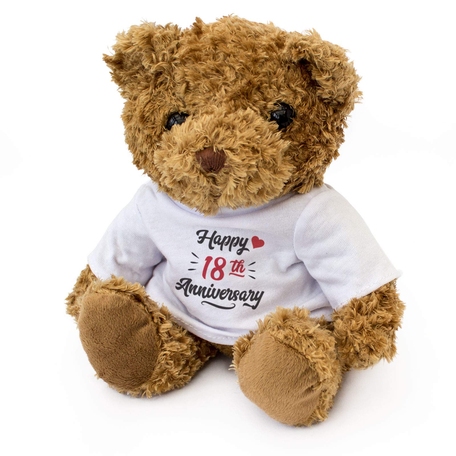 NEW - Happy 18th Anniversary - Teddy Bear - Cute Soft Cuddly - Gift Present 18 Year