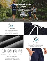 OYGSieg 6 Pack Mens Mesh Athletic Basketball Shorts