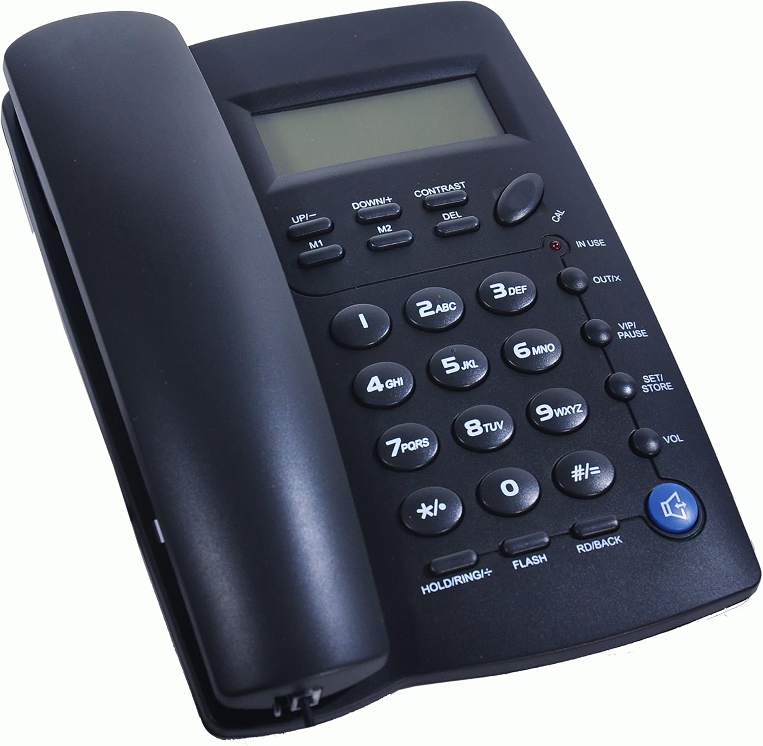 Ornin Y043 Corded Telephone with Speaker, Display, Basic Calculater and Caller ID (Black) : Electronics