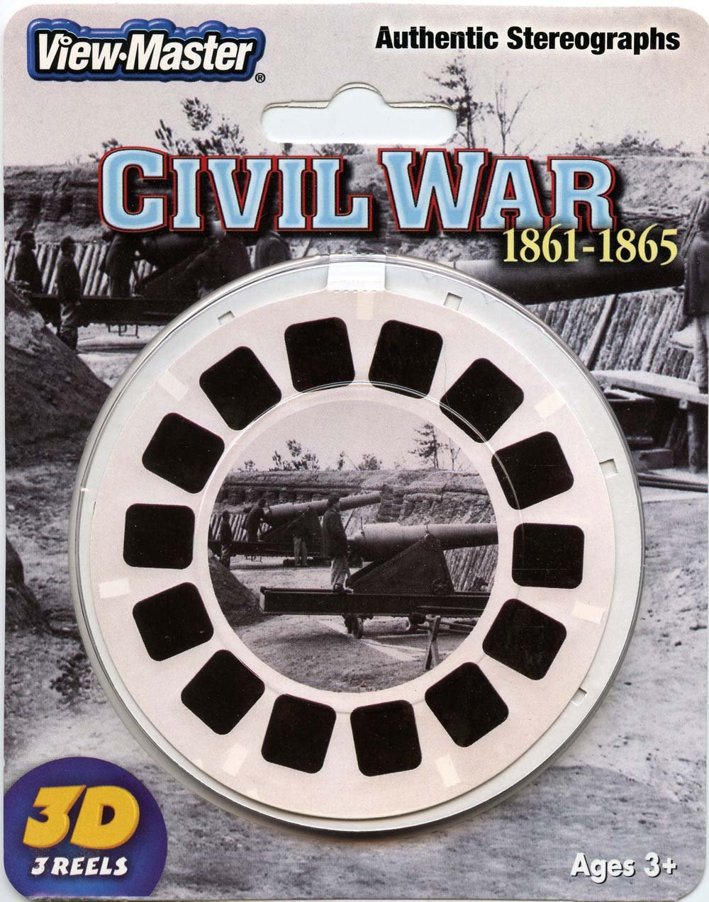 Civil War - Authentic Stereographs 1861-1865 - Classic ViewMaster 3 Reels on Card- New