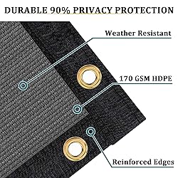 Shade&Beyond 3'x240' Dark Grey Privacy Screen