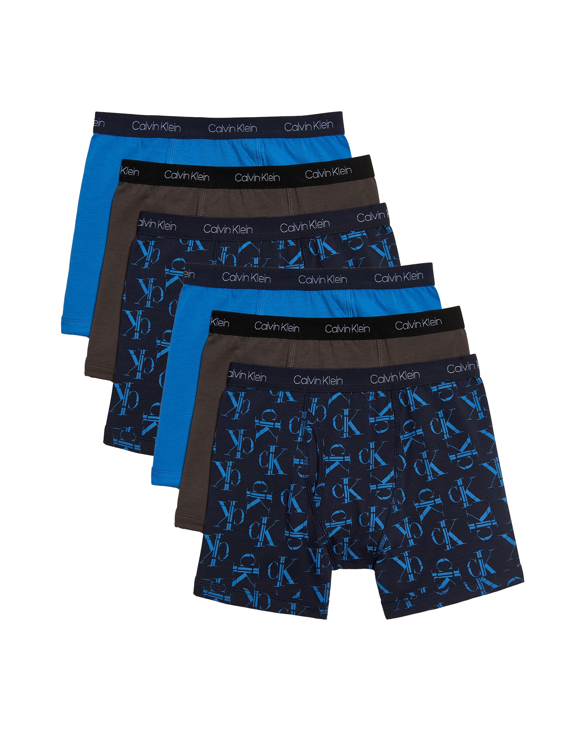 Calvin Klein Boys Modern Cotton Boxer Brief Underwear 6 Pack, Multi, X-Large Image