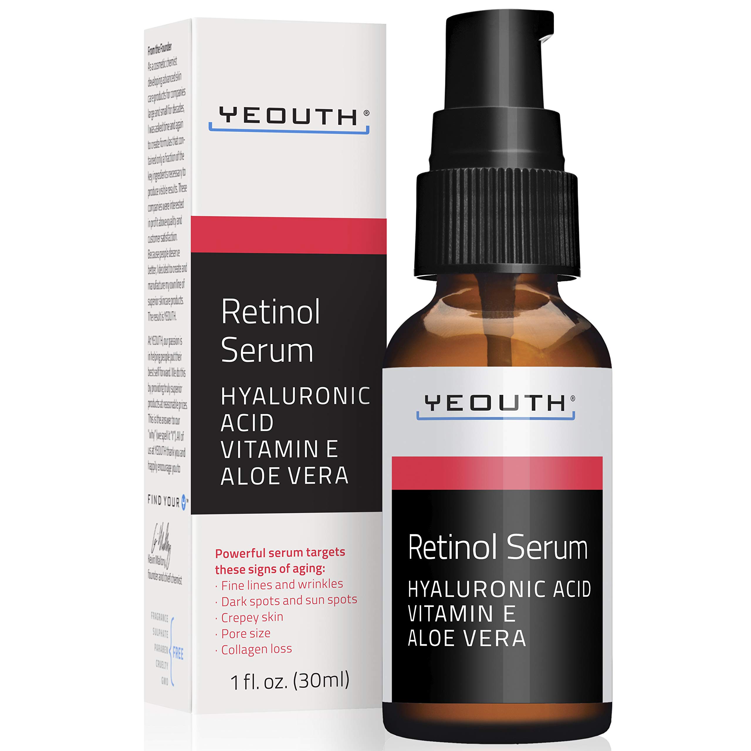 Retinol Serum 2.5 with Hyaluronic Acid, Aloe Vera, Vitamin E Boost