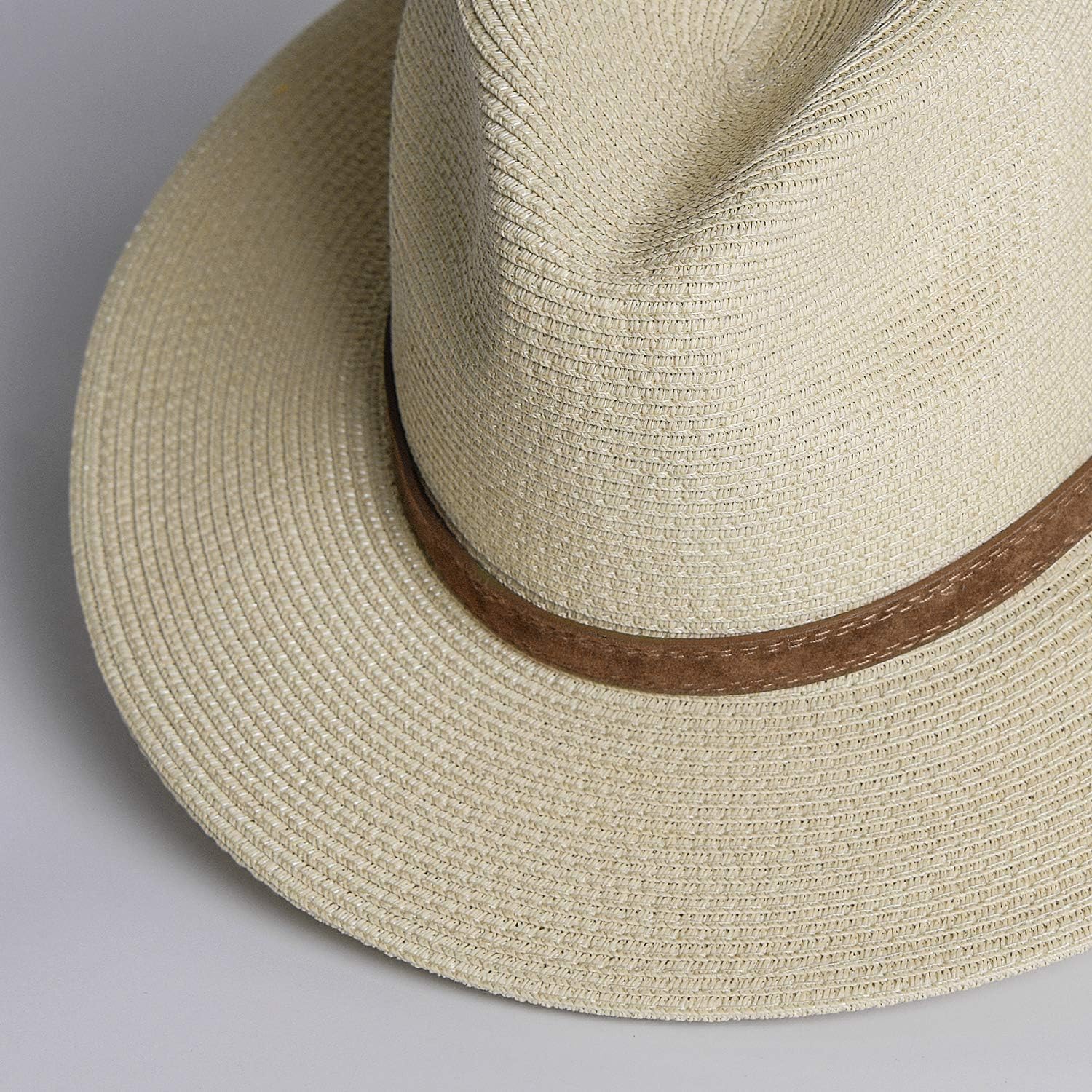 Womens Mens Wide Brim Straw Panama Hat Fedora Summer Beach Sun Hat UPF Straw Hat for Women at  Women’s Clothing store