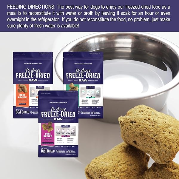 DR. GARY’S BEST BREED FREEZE-DRIED RAW FOOD, TOPPER AND TREAT: FISH RECIPE – 4 OZ.