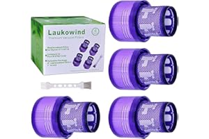 LAUKOWIND 4 Pack V11 Torque Drive Cordless Vacuum Cleaner Replacement Filters for Dyson V11 SV14 Animal and V15 Detect Models, Compare to Part No. 970013-02