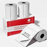 3 Roll Self-Adhesive Round Circle Thermal Labels for Phomemo M110/M220/M100/M250/M102/M221 Label Printers,1.96"(50 mm),Multi-Purpose Thermal Stickers,Black on White,140Labels/Roll