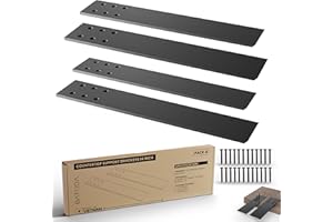 BATODA 14" Countertop Support Brackets (4 pcs) for Granite - Heavy Duty L Shelf Bracket - Wall Mounted Support for DIY Open Shelving – Knee Wall Support - Mounting Hardware Included ( Pack 4 )