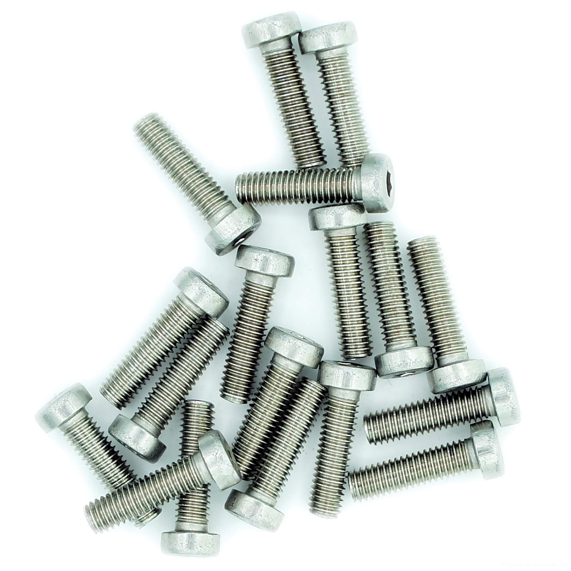 M6 (6mm x 10mm) Hex Socket Cap Screw (Bolt) (Low Head) - Stainless Steel (A2) (Pack of 20)