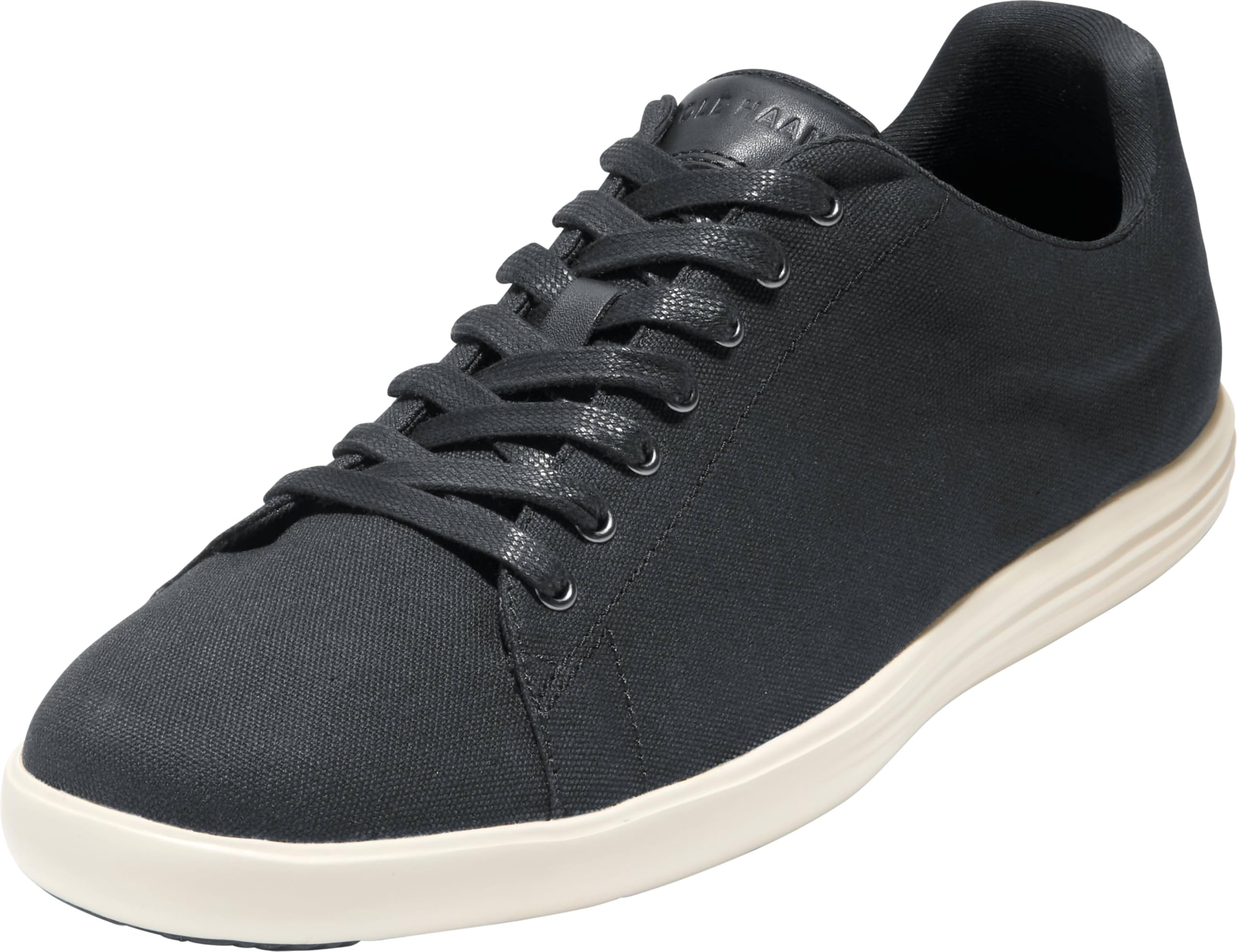 Cole Haan Men’s Grand Crosscourt 2 Canvas, Black Canvas/Ivory, 7-M US