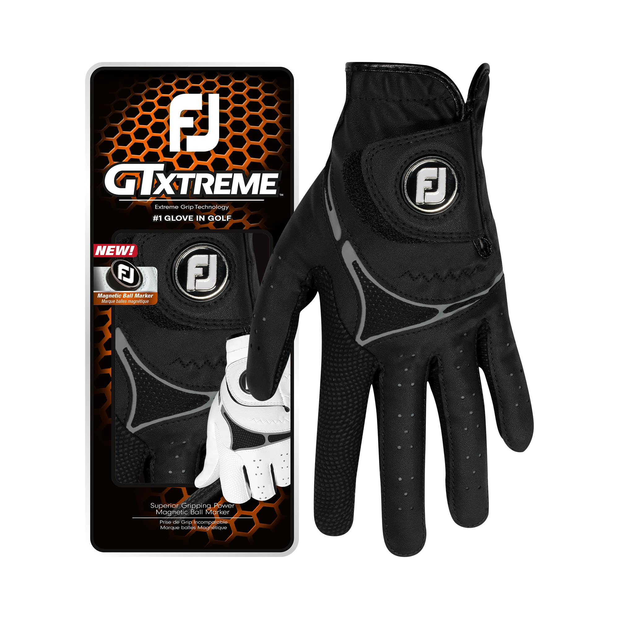 FootJoy GT Xtreme Men's Golf Glove, Black, M, Right Hand for left handed golfer