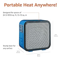 Amazon Basics Ceramic Space Heater, Mini Heater for