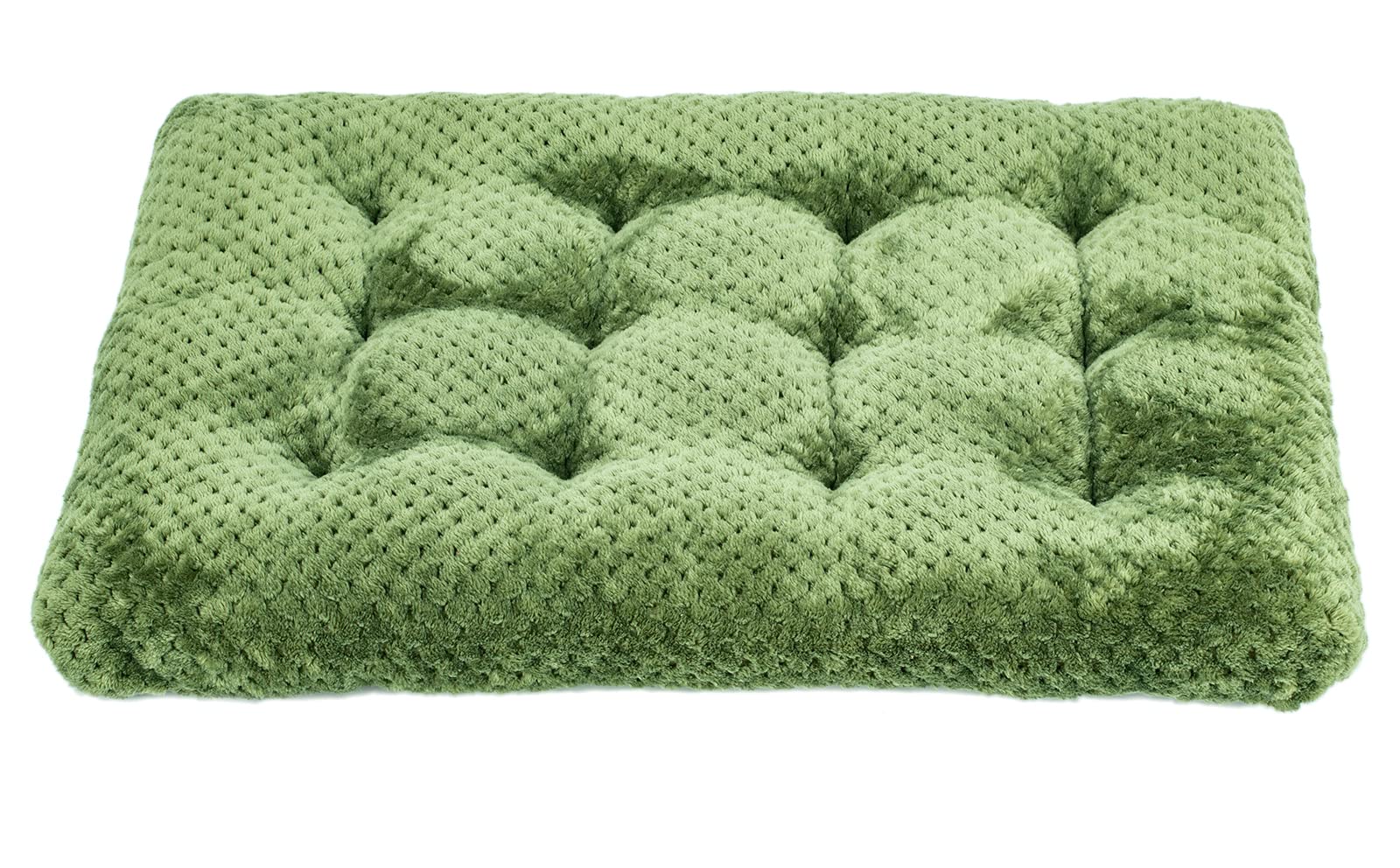 Photo 1 of WONDER MIRACLE Fuzzy Deluxe Pet Beds, Super Plush Dog or Cat Beds Ideal for Dog Crates, Machine Wash & Dryer Friendly (22" x 30", M-Olive Green)