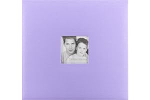MCS MBI 802517 Album de scrapbooking tendance en tissu avec pages de 30,5 x 30,5 cm et ouverture pour photos Lilas 34,3 x 31,