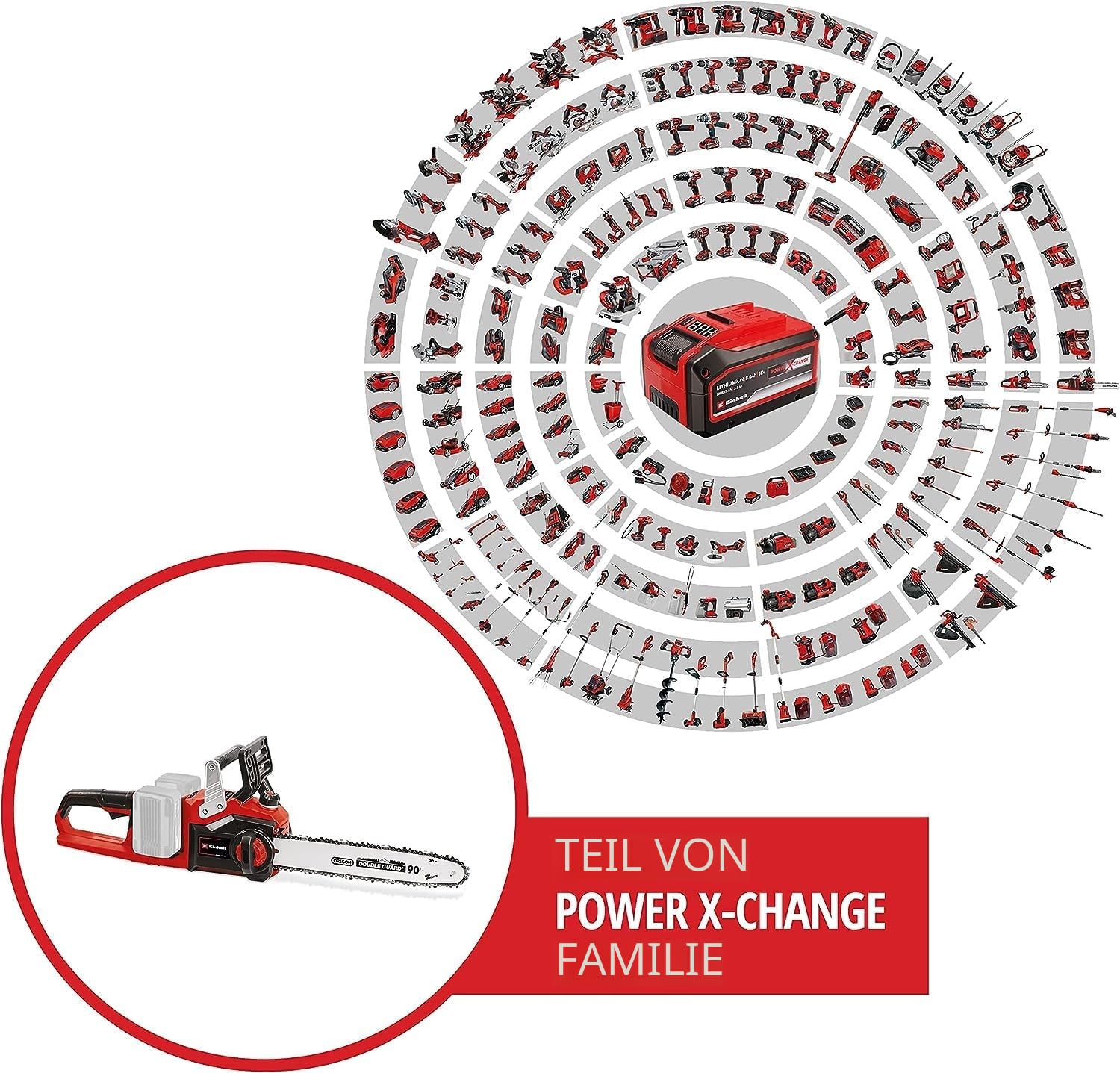 Einhell Professional Akku-Kettensäge GP-LC 36/35 Li-Solo Power X-Change (Li-Ion, 36 V, 33 cm Schnittlänge, 15 m/s Schnittgeschwindigkeit, bürstenloser Elektromotor, ohne Akku & Ladegerät) 2