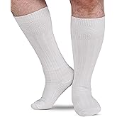 Highland Scottish Wool Blend Kilt Hose for Men Ribbed Socks for USA Shoe Sizes