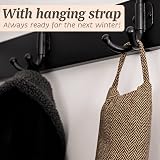Praknu Draft Excluder 90cm Brown - Removable Washable, No Glue or Drilling view 7