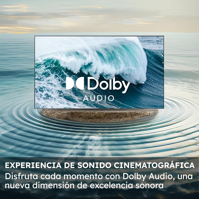 QLED 4K UHD H55S81FUX - 55", Smart TV, Google TV, Dolby Audio, HDR 10, Smart Remote Control, Google Assistant, Bluetooth 5.1, 120Hz Gaming, USB 2.0, DBX TV, HDMI 2.1 x 4, Sin Marcos, 2025