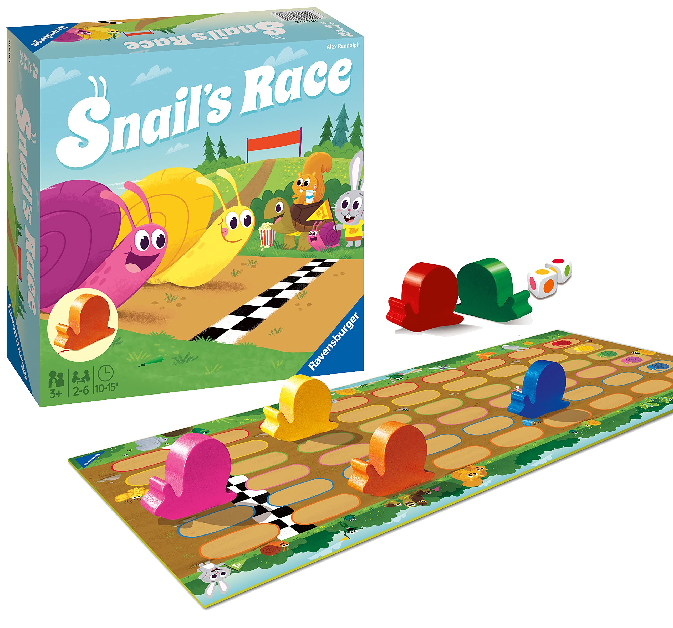 Ravensburger Snails Race - Board Games For Children Age 3 Years and Up - 2 to 6 Players - Kids Racing Game