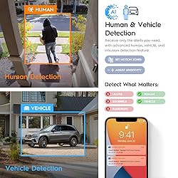 Amcrest 5MP IP PoE AI Camera w/ 49ft Color Night