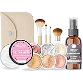 Flawless Complexion KIT (Beige) Full Size Mineral Makeup Set Matte Foundation Bare Face Sheer Powder Cover