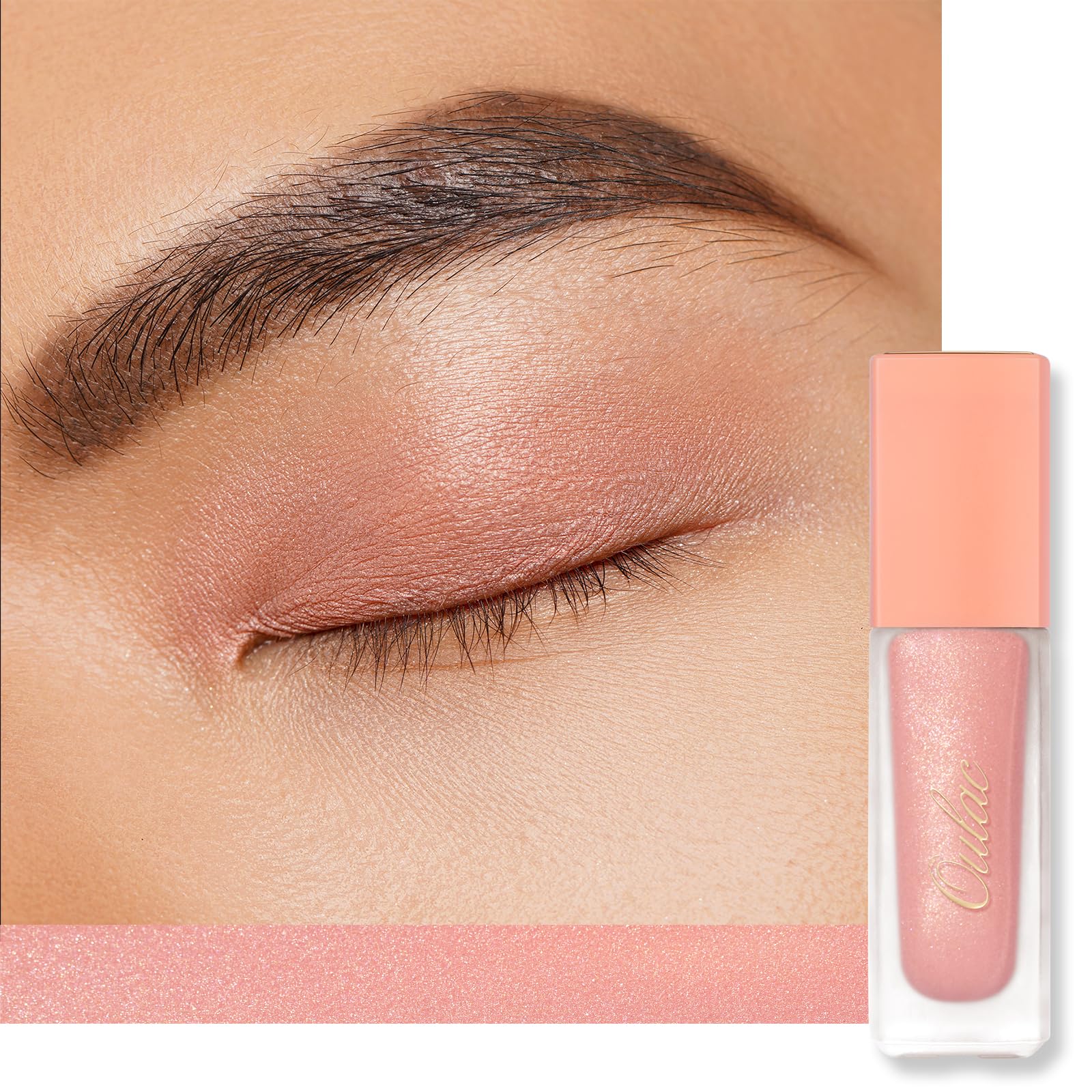 Oulac Liquid Eyeshadow Satin Finish - Multi-Use Pink Eyeshadow Primer & Liquid Blush | Blendable Smooth Eye Make-up, Crease-Resistant, Non-Greasy, Vegan, Cruelty-Free, Starfish (SA04) — image 1