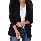 Liverpool™ Los Angeles Boyfriend Trendy Blazer with Princess Darts – Blended Polyester – Front Pockets Black LG One Size