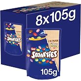 Smarties Milk Chocolate Sharing Bag 105g (Pack of 8)